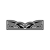 Geometric Wavecrest Border, Art Deco Style vector