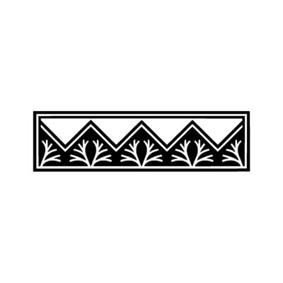 Geometric Mountain Border, Minimalist