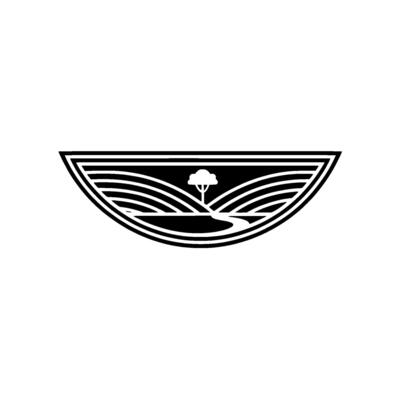 Minimalist Landscape Emblem, Rural Serenity, Nature