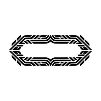 Geometric Frame, Intricate Pattern, Modern Element vector