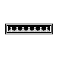 Geometric Forest Border, Minimalist, Pines vector