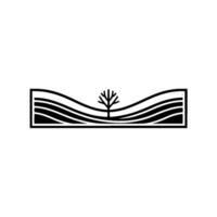 Minimalist Landscape Emblem Resilience and Growth vector