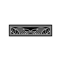 Geometric Wave Border, Minimalist , Japanese Influence vector