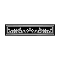 Geometric Wave Border, Art Deco Style - Retro vector