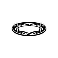 Abstract Tribal Crown, Minimalist Emblem, Symbolic vector