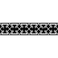 Geometric Deco Border, Black Grey, Art Deco Pattern vector