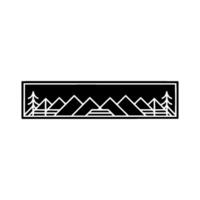 Geometric Mountainscape, Minimalist Landscape Illustration vector