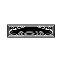 Serene Landscape Emblem, Minimalist - Geometric vector