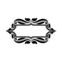 Elegant Silver Frame, Ornate Black , Minimalist Background vector