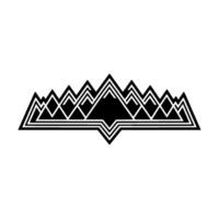 Geometric Mountainscape, Art Deco Silhouette, Mountains vector