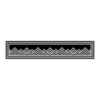 Geometric Wave Border, Minimalist , Black White, Minimalism vector