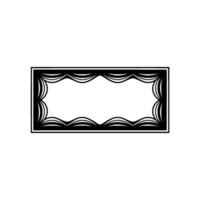Geometric Wave Frame, Minimalist - Abstract vector