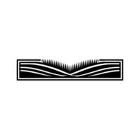 Geometric Landscape Emblem, Minimalist Horizon - Abstract vector