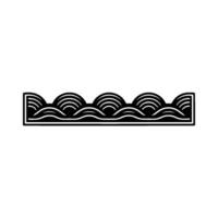Minimalist Wave Border, Serene Coastal vector