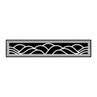 Geometric Wave Border, Art Deco Style, Minimalism vector