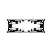 Art Deco Wave Ornament, Elegant Element vector