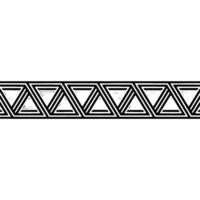 Geometric Deco Border, Minimalist Pattern, Silver Black vector