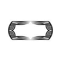 Geometric Wave Frame, Minimalist , Elegant Border - Abstract vector