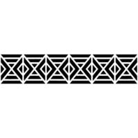 Geometric Deco Border, Black and White Pattern, Linear vector