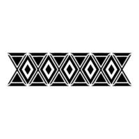 Geometric Tribal Border, Minimalist , Black White - Ornament vector