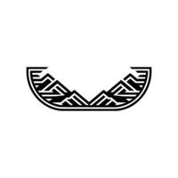 Geometric Mountain Silhouette, Minimalist, Abstract vector