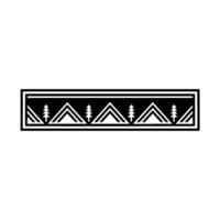 Geometric Forest Border, Minimalist, Triangle vector