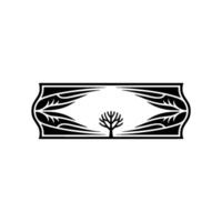 Tribal Tree Emblem, Minimalist , Serene Symbol vector