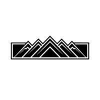 Geometric Mountain Range, Minimalist Emblem - Mountains vector