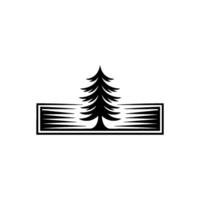 Minimalist Pine Emblem, Rustic Brand vector