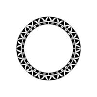 Geometric Circle Ornament, Minimalist, Border vector