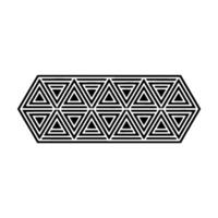 Geometric Hexagon Pattern, Minimalist Black White vector