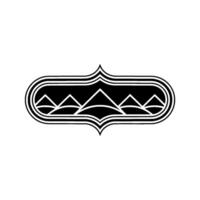Geometric Mountain Emblem, Art Deco Style vector