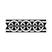Geometric Border, Stylized Floral Pattern, Minimalist, Symmetrical vector