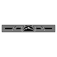 Geometric Mountain Crest, Minimalist, Lineart vector