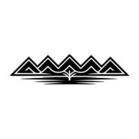 Geometric Mountainscape, Tranquil Horizon vector
