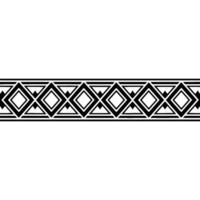 Geometric Deco Border, Minimalist Pattern, alternate version 37 vector