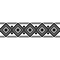 Geometric Deco Border, Minimalist Pattern, Black White, Vintage vector
