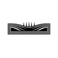 Abstract Landscape Emblem, Minimalist Wave Peaks vector