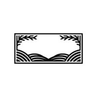 Geometric Landscape Frame, Minimalist, Abstract vector
