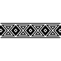 Geometric Tribal Border, Minimalist, alternate version 111 vector