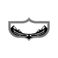 Mountain Shield Emblem, Bold Adventure vector