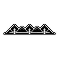 Geometric Mountain Range Emblem, Minimalist Landscape vector