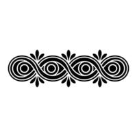 Elegant Swirl Border, Vintage Decorative Element, Pattern vector