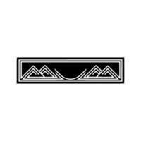 Geometric Mountainscape, Minimalist vector