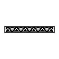 Minimalist Wave Border, Elegant Element, Geometric vector