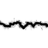 Circuit River Abstract Digital Landscape vector