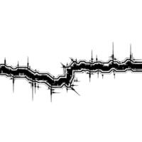 Fractured Path, Minimalist Geometry, Abstract Divide vector