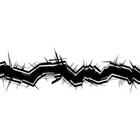 Dynamic Black Geometric Wave, Minimalist Abstract vector