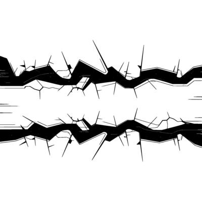 Fractured Line, Dynamic Tension, Abstract Break