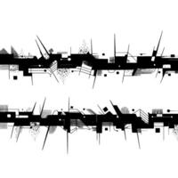 Geometric Abstract Landscape, Minimalist Composition vector